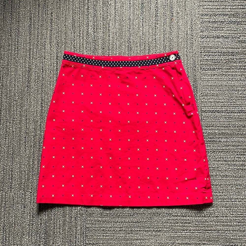 NEW Brooks Brothers Fleece Red Mini Skirt Size 12
